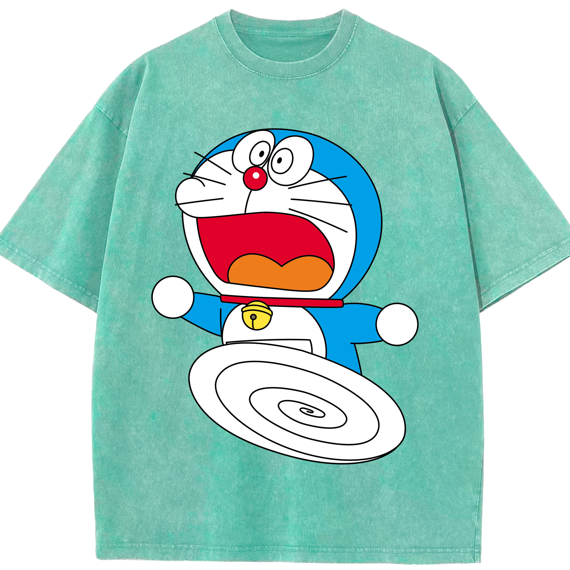 （画像用） ドラえもん Doraemon 綿100% ヴィンテージ風 半袖Tシャツ（フロントプリント）